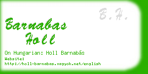 barnabas holl business card