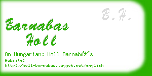 barnabas holl business card